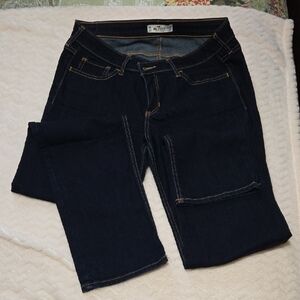 Hollister Women's Deep Indigo Straight Leg Jeans